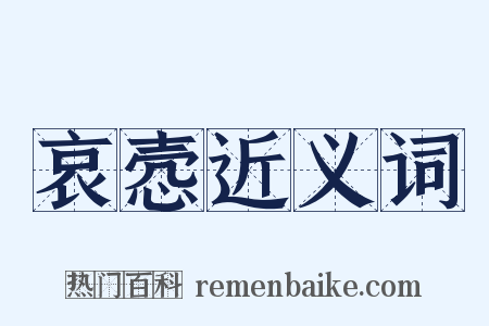 哀悫近义词是什么意思的图片